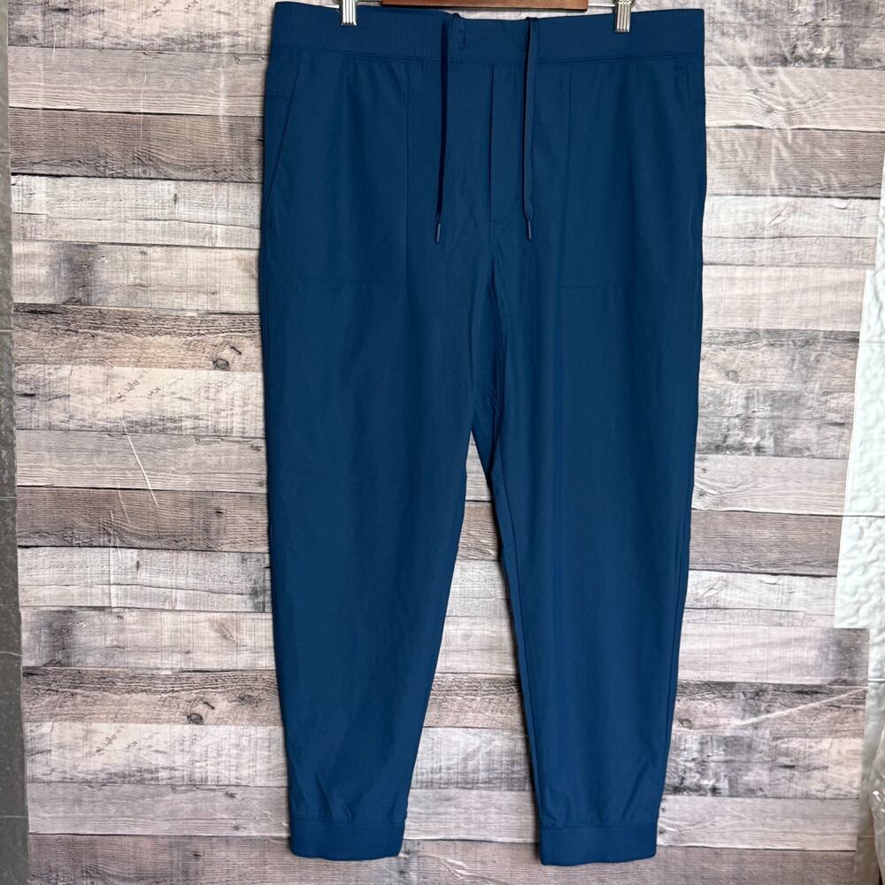 Original Penguin Sport Joggers Mens XL Blue Elastic Waist Stretch Comfort NEW